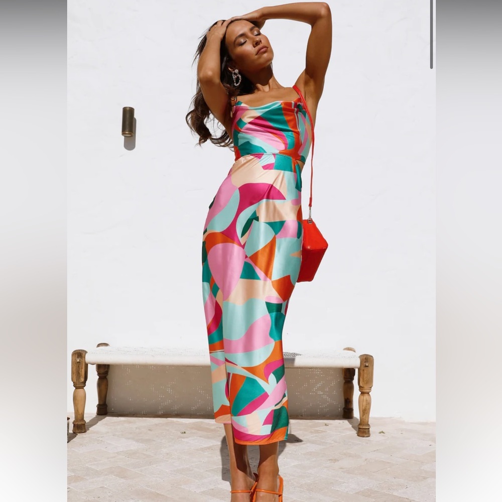 RUNAWAY MARIPOSA SLIP DRESS
MULTI